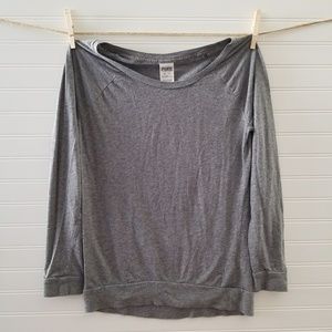 VS PINK Scoop Neck Long Sleeve Tee